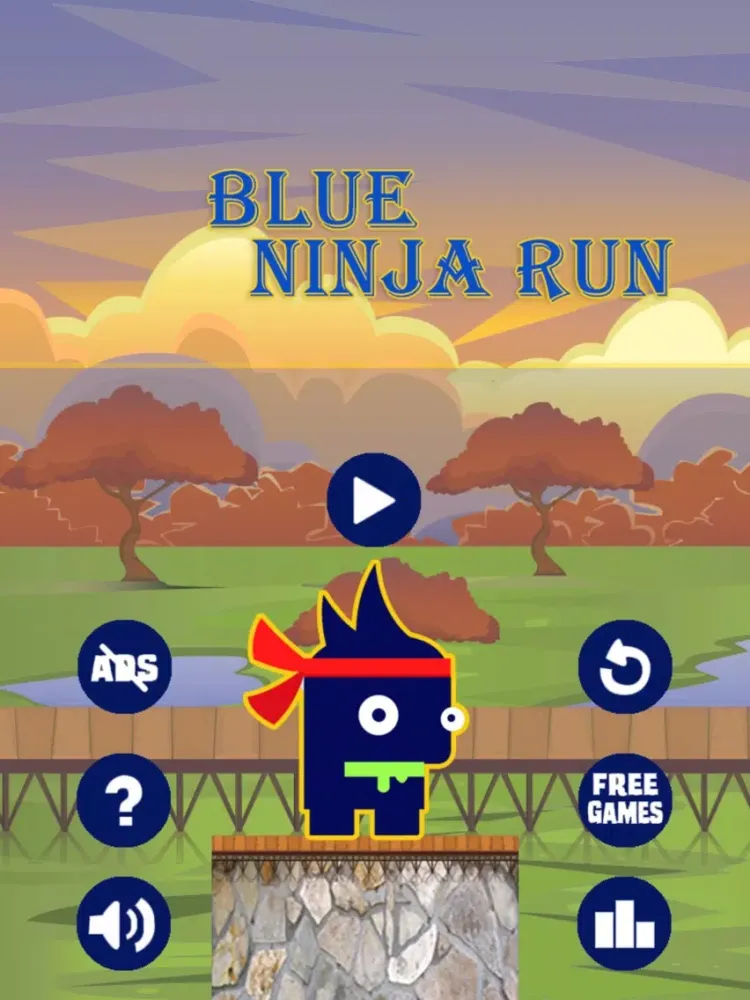 Ảnh chụp màn hình của Blue Ninja Run Free iPad 