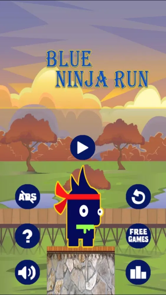 Ảnh chụp màn hình của Blue Ninja Run Free