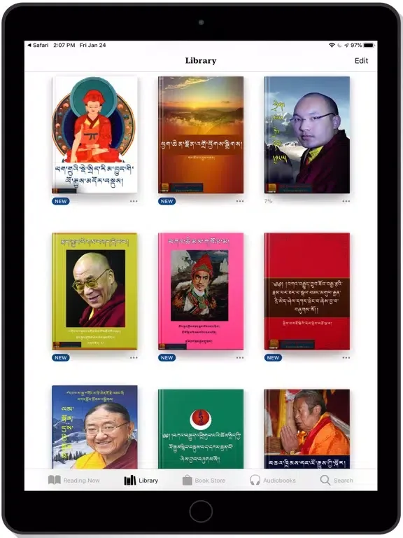 Capturas de tela do Tibetan eBook iPad 