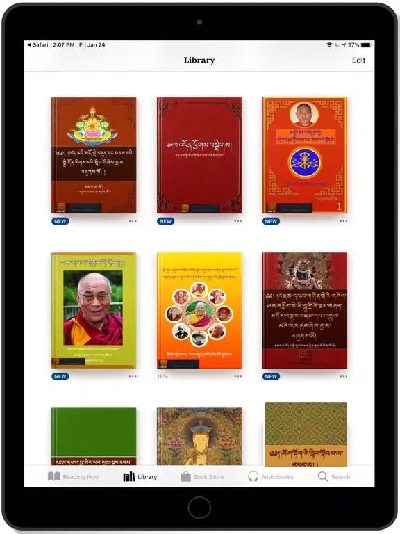 Capturas de tela do Tibetan eBook iPad 