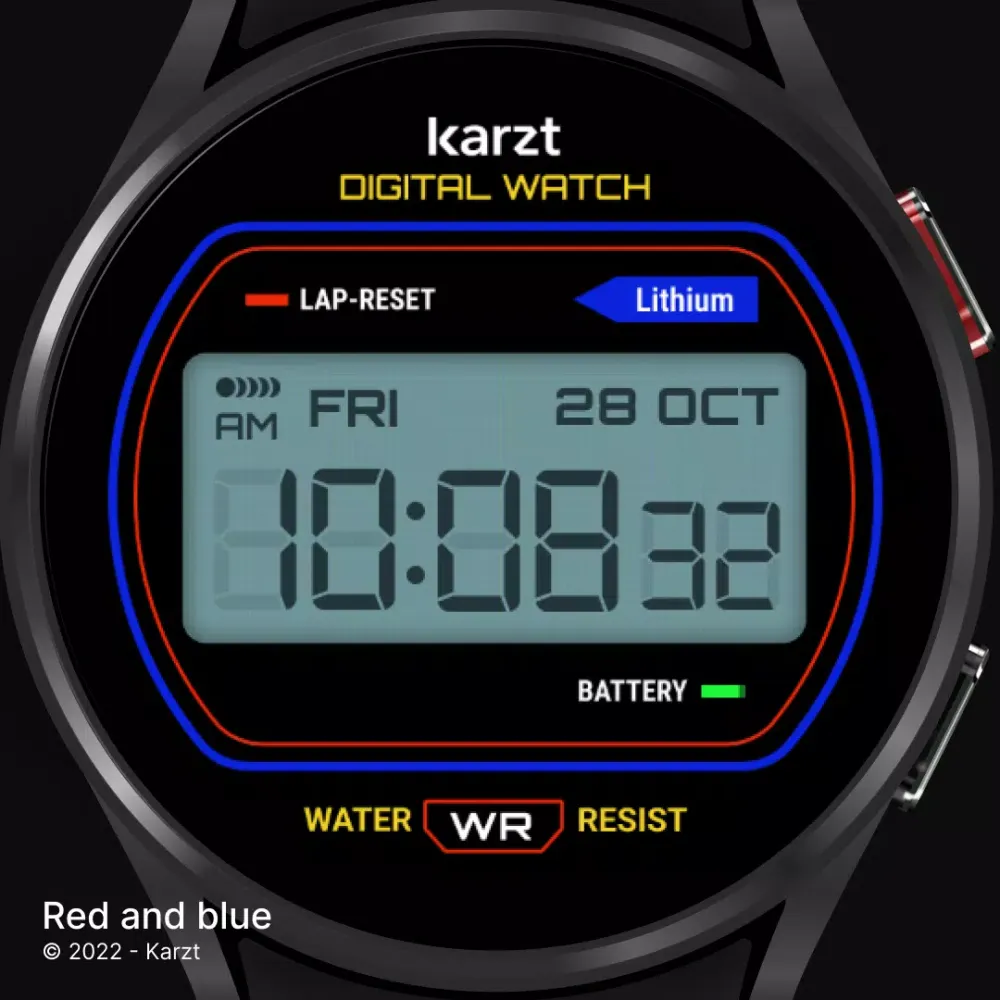 Capturas de tela do Digital karzt watch face