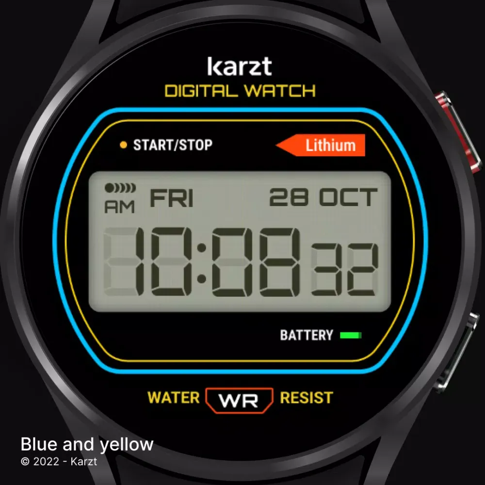 Capturas de tela do Digital karzt watch face