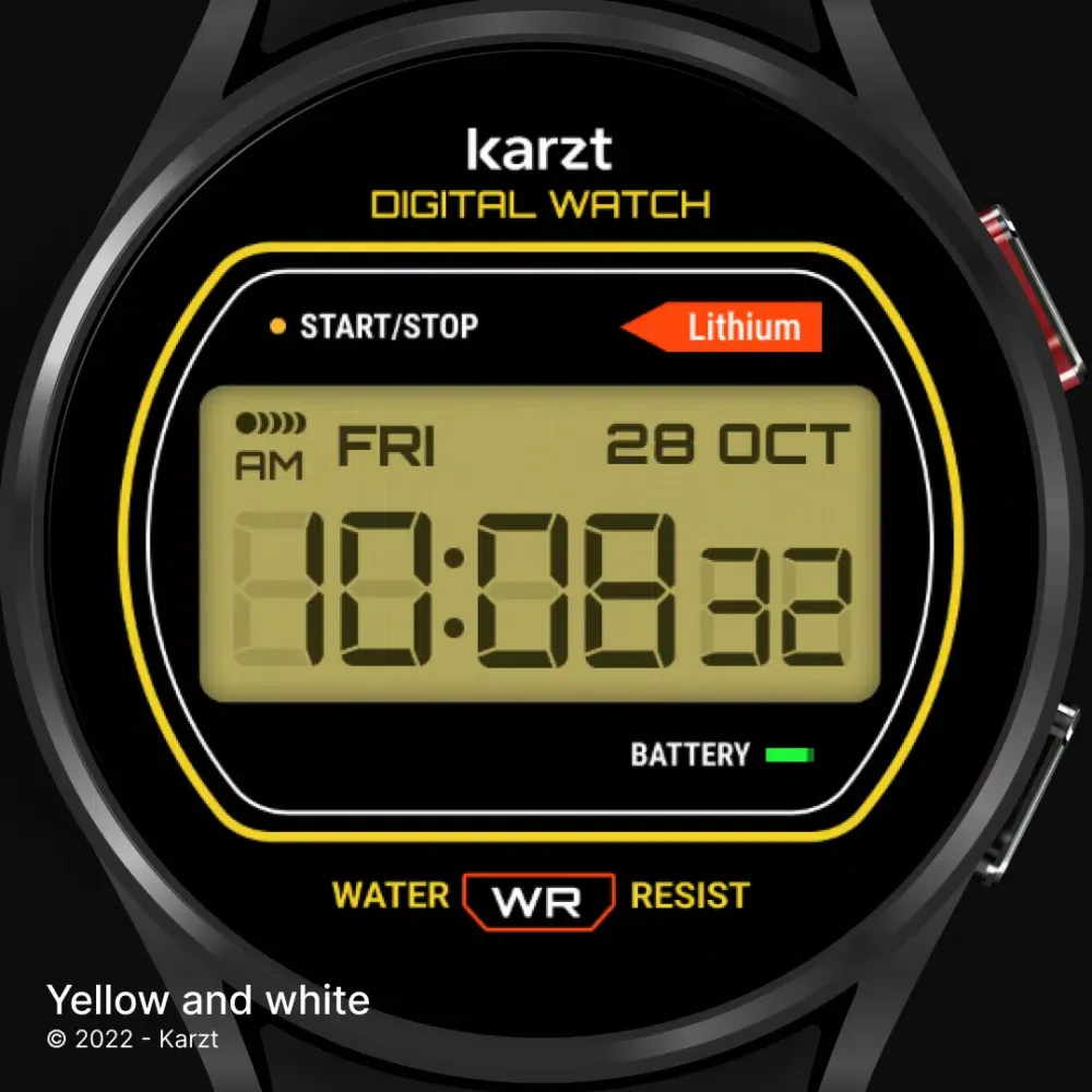 Capturas de tela do Digital karzt watch face