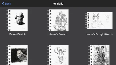 Capturas de tela do Interactive Sketchbook