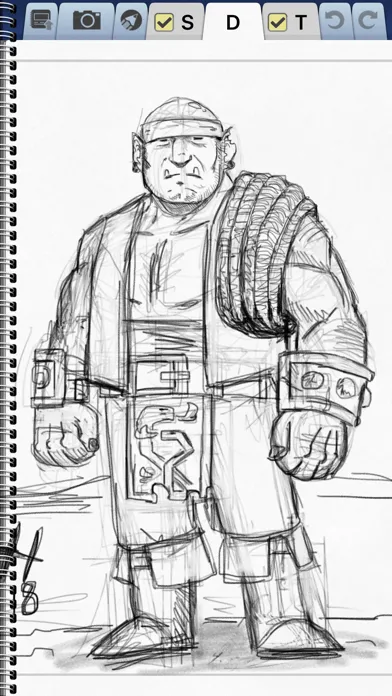 Capturas de tela do Interactive Sketchbook