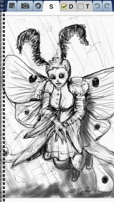 Capturas de tela do Interactive Sketchbook