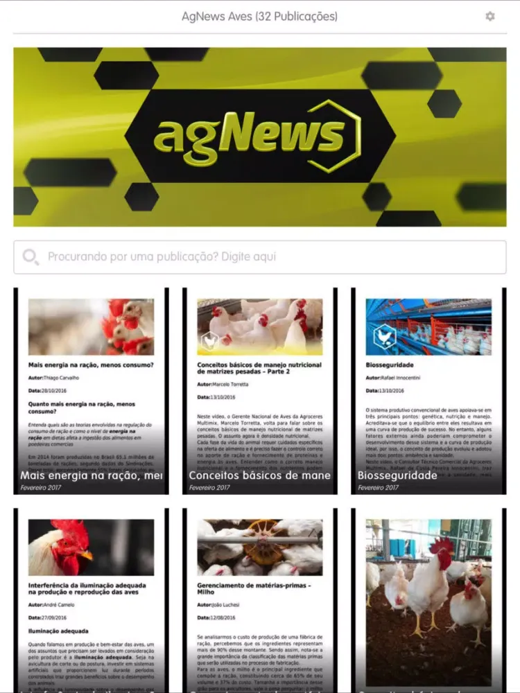 Tangkapan layar AgNews Aves iPad 