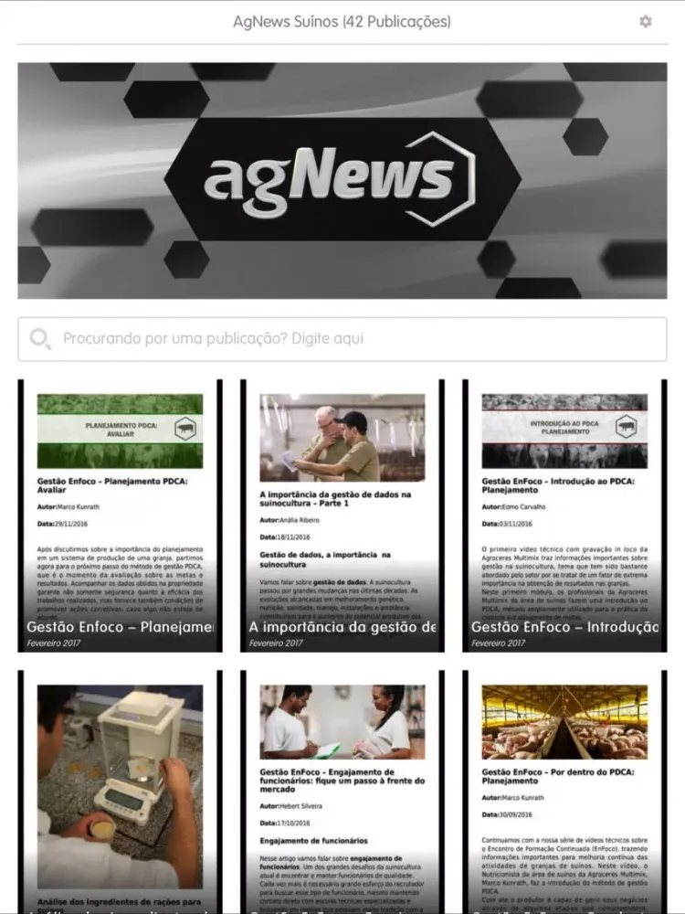 AgNews Suínos iPad 应用截图