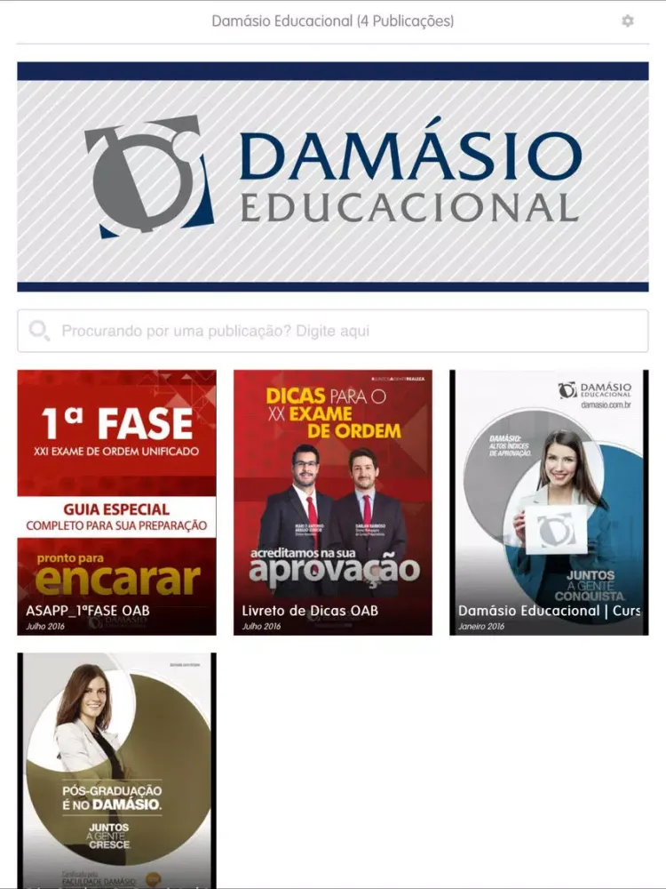 Скриншоты Damásio Educacional iPad 