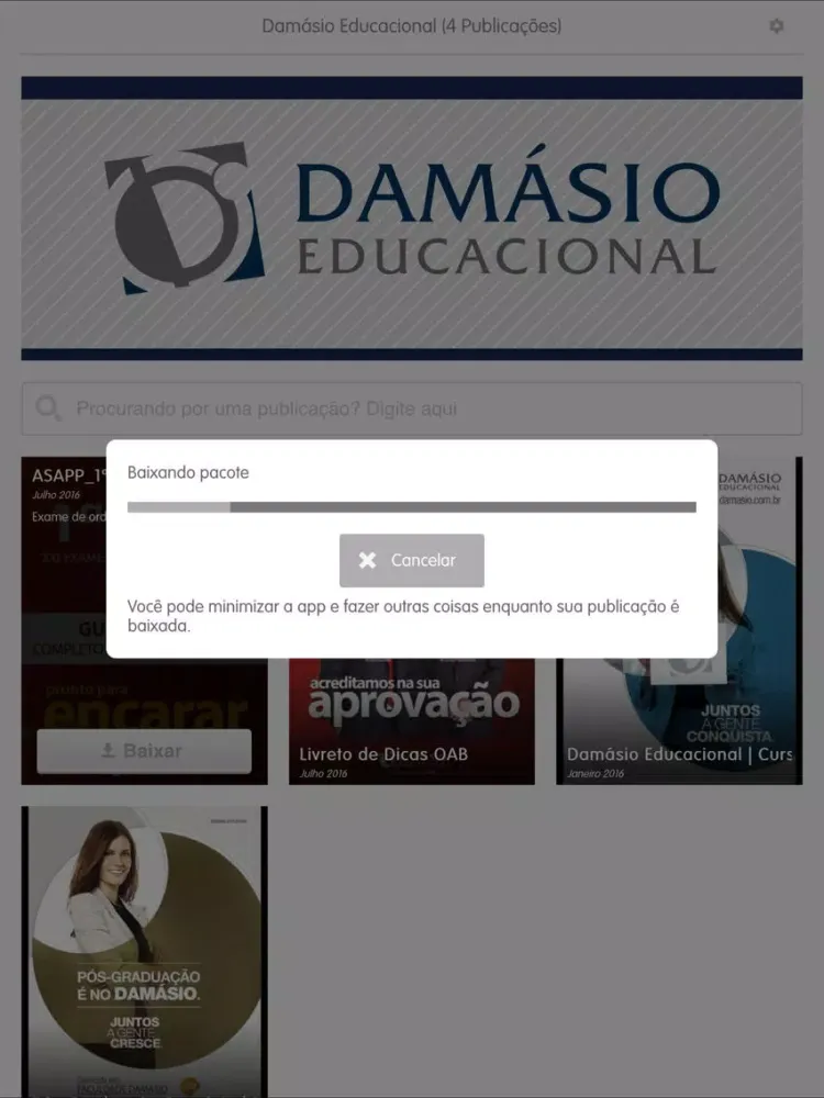 Скриншоты Damásio Educacional iPad 