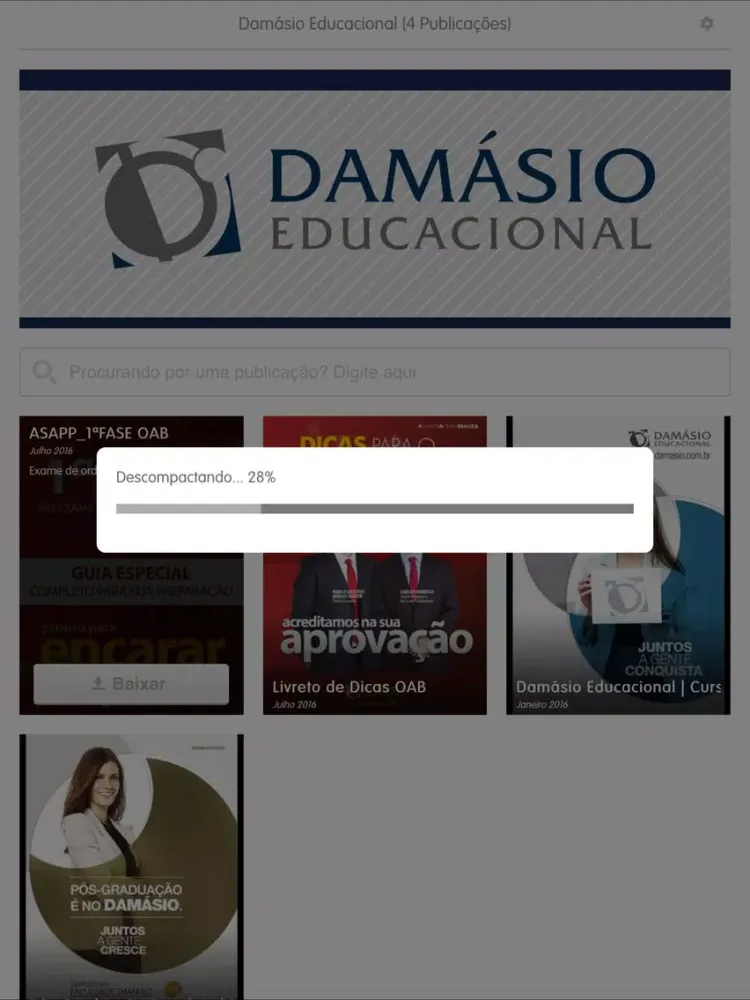 Скриншоты Damásio Educacional iPad 