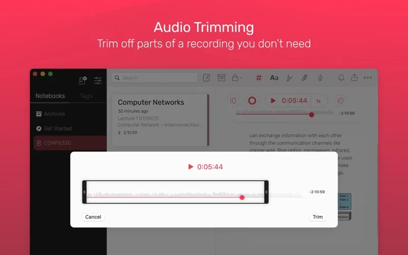 Noted: Record, AI-Transcribe Ekran Görüntüleri