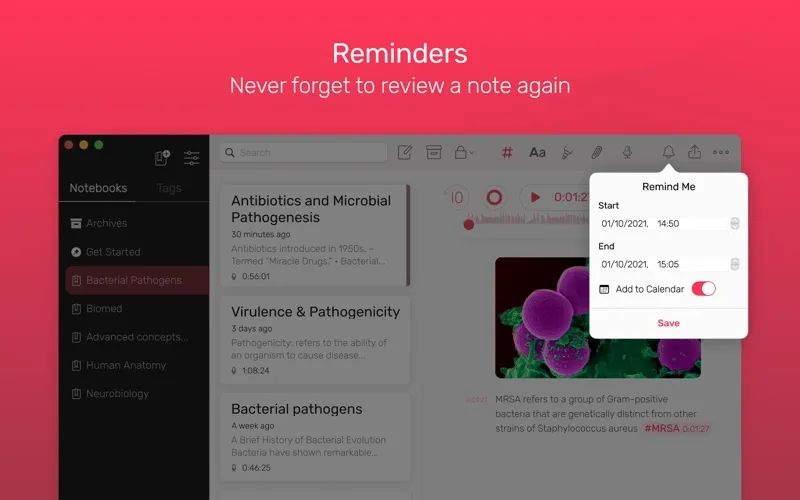 Noted: Record, AI-Transcribe Ekran Görüntüleri