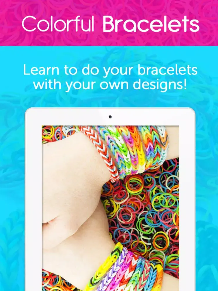 Colorful Bracelets : Rainbow Loom iPad 应用截图