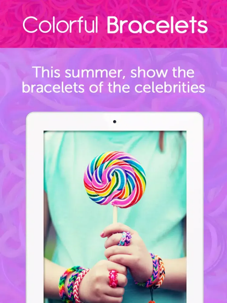 Colorful Bracelets : Rainbow Loom iPad 应用截图