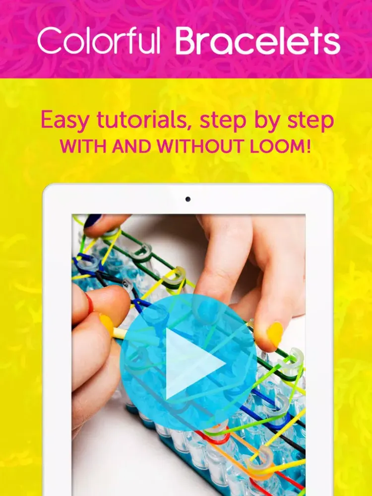 Colorful Bracelets : Rainbow Loom iPad 应用截图