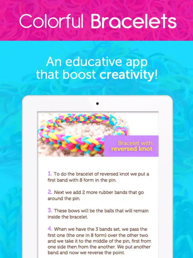 Colorful Bracelets : Rainbow Loom iPad 应用截图