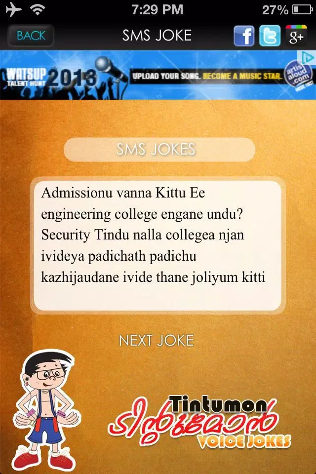 Tintumon Jokes Ekran Görüntüleri