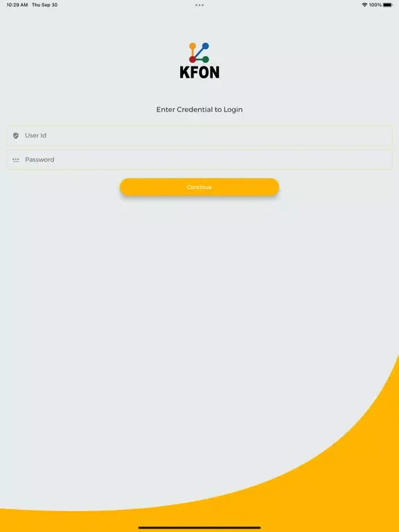 Tangkapan skrin KFON-CAF iPad