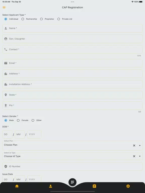 Tangkapan skrin KFON-CAF iPad