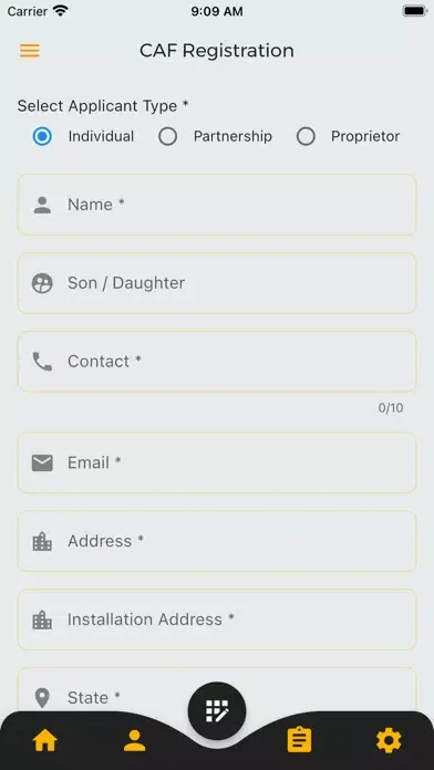 Tangkapan skrin KFON-CAF