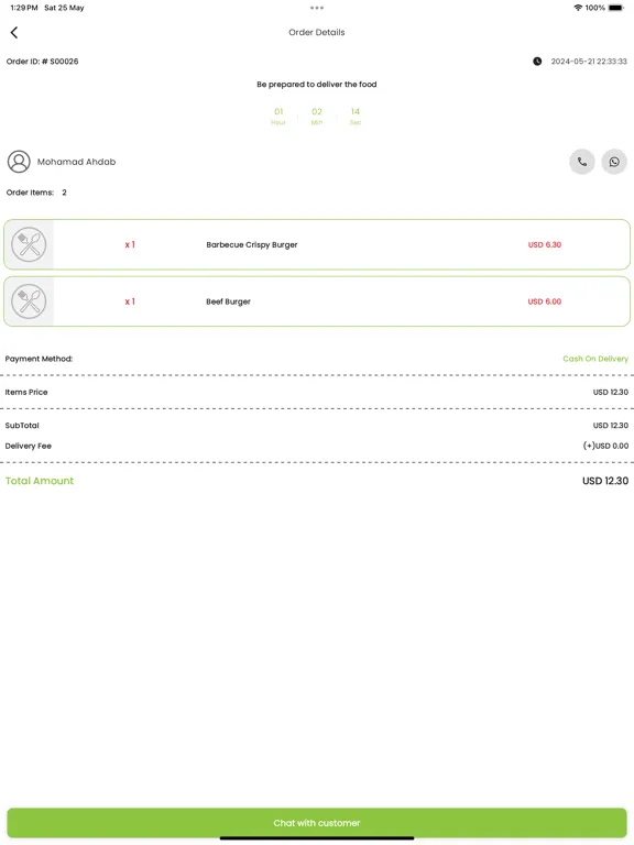 Tangkapan layar Fahitas Delivery Man iPad 