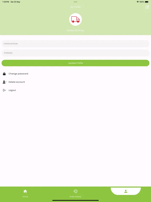 Tangkapan layar Fahitas Delivery Man iPad 