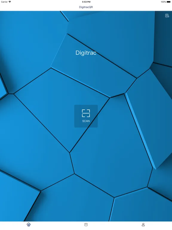 Tangkapan layar Digitrac iPad 