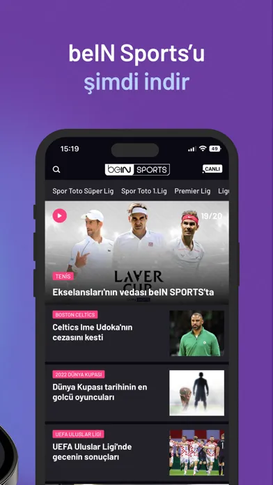 Capturas de pantalla de beIN SPORTS TR