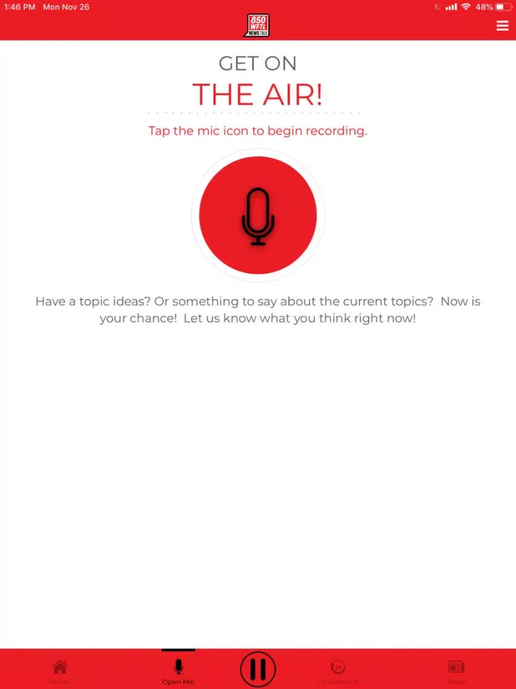 850 WFTL iPad  스크린샷