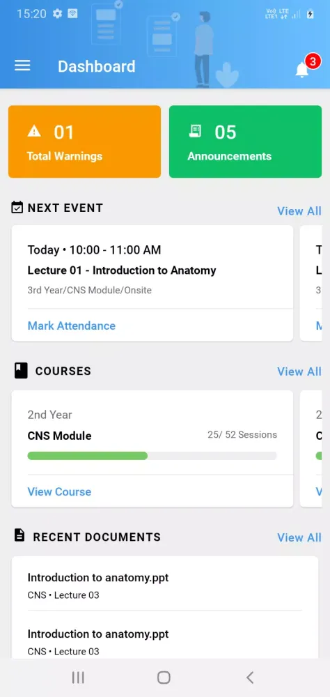 DigiClass Student Screenshots