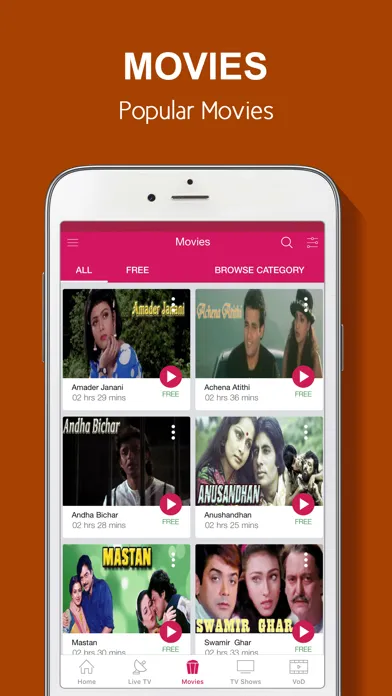 Captures d'écran de Bengali TV