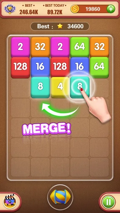 Tangkapan layar Tap to Merge & Match