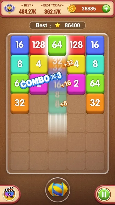 Tangkapan layar Tap to Merge & Match