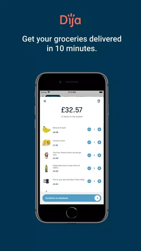 Zrzuty ekranu Dija: Groceries Delivered