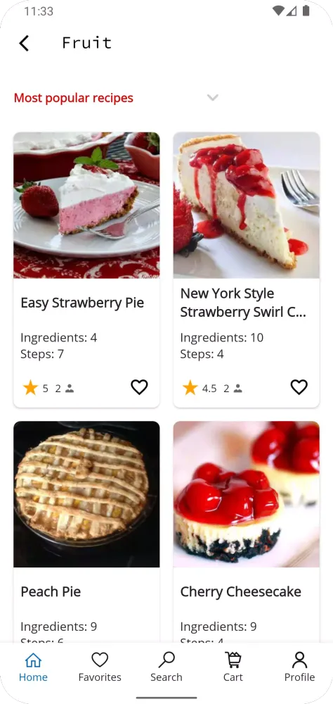 Pie Recipes Ekran Görüntüleri