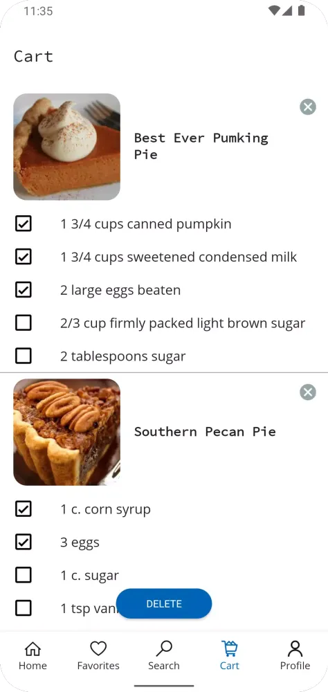 Pie Recipes Ekran Görüntüleri