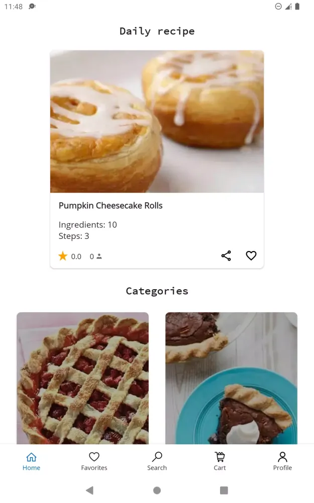 Pie Recipes Ekran Görüntüleri
