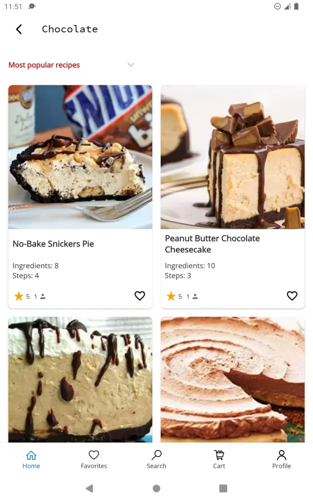 Pie Recipes Ekran Görüntüleri