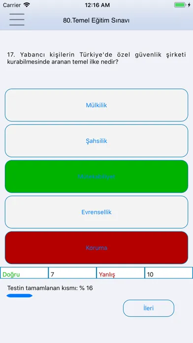 Скриншоты Özel Güvenlik Sınavı Soruları