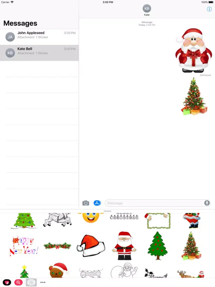 Amazing Santa Stickers iPad  Screenshots