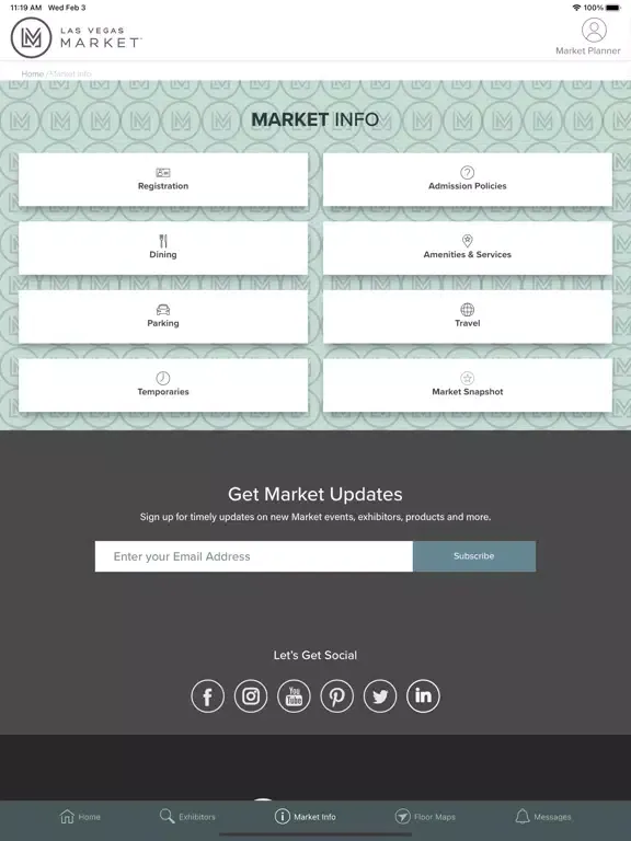 Zrzuty ekranu Las Vegas Market iPad 