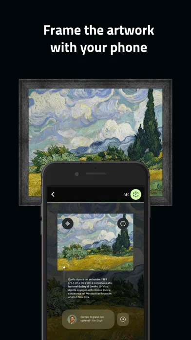 Capturas de tela do ARforMuseum