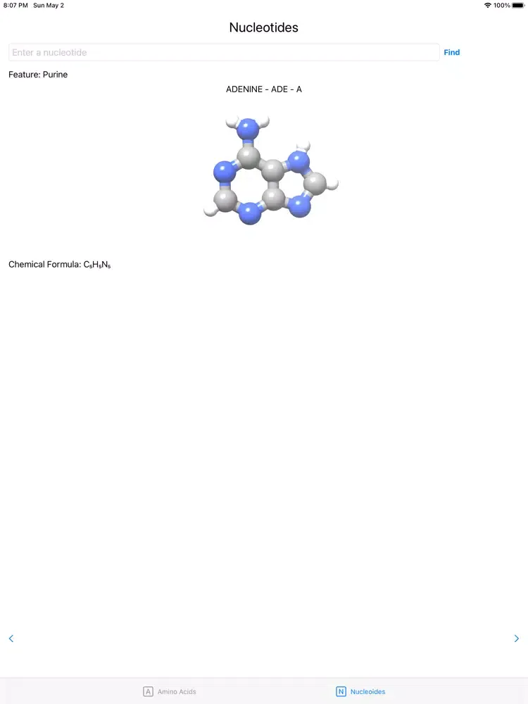 Captures d'écran de Amino Acid Explorer iPad 