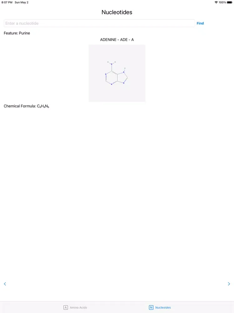 Captures d'écran de Amino Acid Explorer iPad 