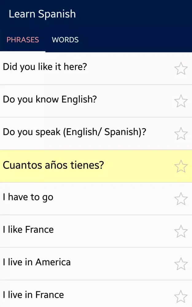 Ảnh chụp màn hình của Learn Spanish