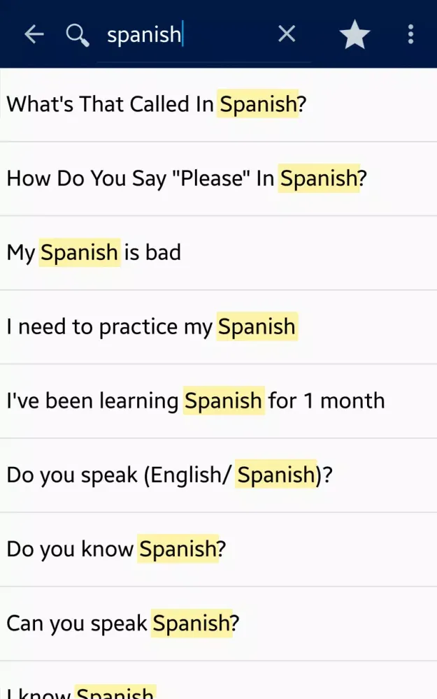 Ảnh chụp màn hình của Learn Spanish