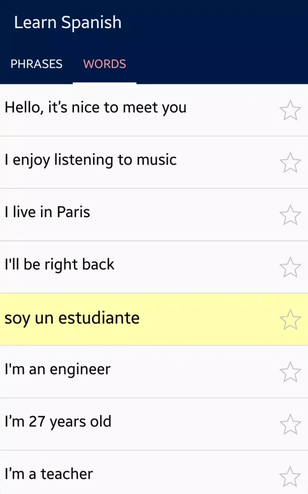 Ảnh chụp màn hình của Learn Spanish