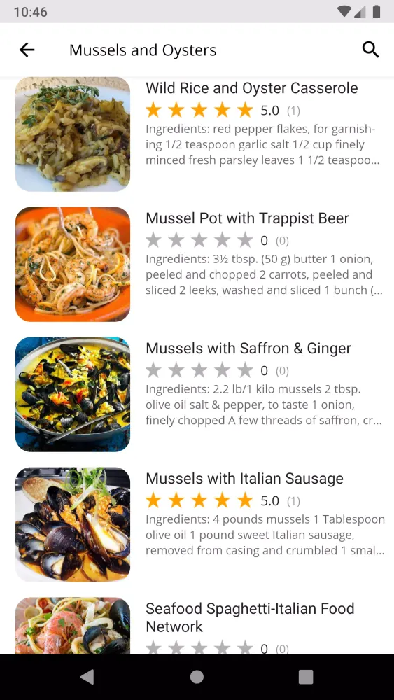 Screenshot di Seafood Recipes