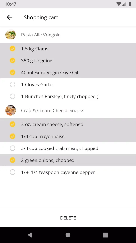 Screenshot di Seafood Recipes